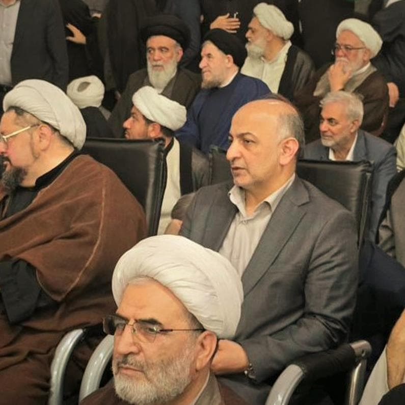 حضور مدیرعامل بیمه دی در مراسم اربعین شهید دکتر علی لاریجانی در قم