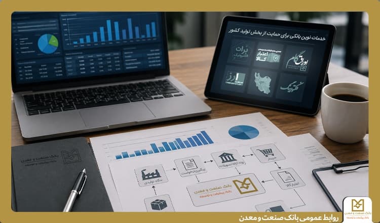 بانك صنعت و معدن مجموعه‌ای از خدمات نوین مالی را برای حمایت از بخش تولید كشور ارائه می كند