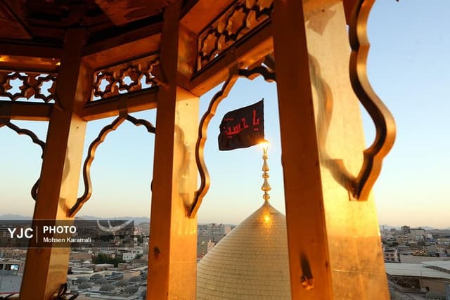 آیین تعویض پرچم حرم حضرت معصومه (س)