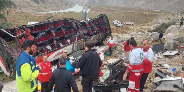 10 کشته در تصادف اتوبوس حامل سربازان