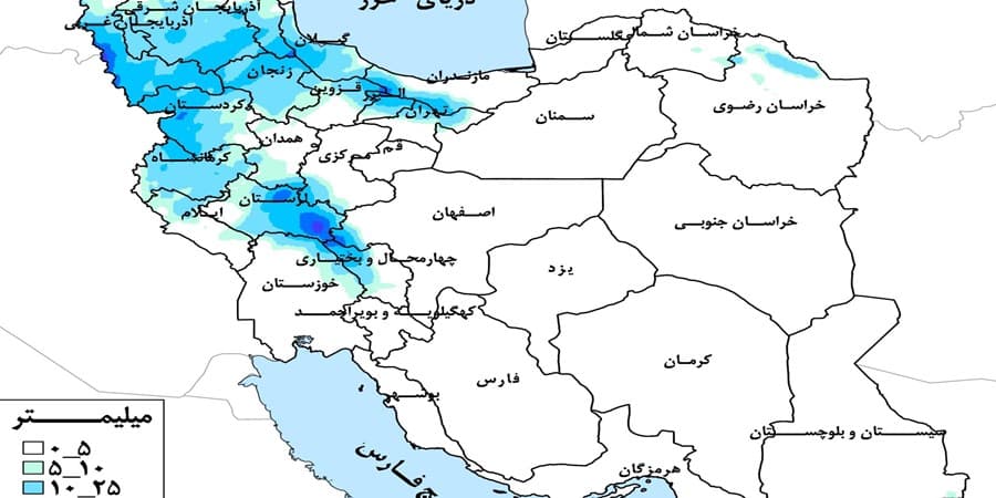 دریاچه ارومیه و دریای خزر پرباران‌ترین حوضه‌های کشور در هفته جاری