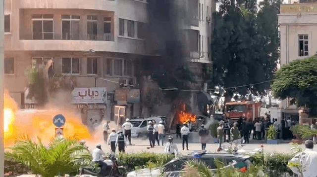 انفجار در نزدیکی هتل محل اقامت مکرون در دمشق؛ تدابیر امنیتی تشدید شد